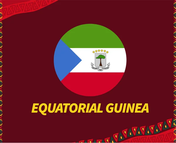 Kan Kamerun 2021 Ekvatorialguineas Flagggrupp Afrikanska Cup Fotboll Lag Design — Stock vektor