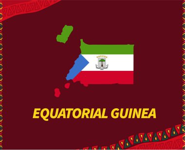 Kamerun 2021 Ekvator Ginesi Harita Grubu E Afrika Kupası Futbol Takımları Tasarım Vektörü İllüstrasyonu