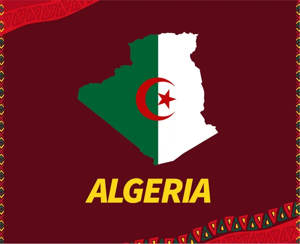 Kamerun 2021 Cezayir Harita Grubu Afrika Kupası Futbol Takımları Tasarım — Stok Vektör