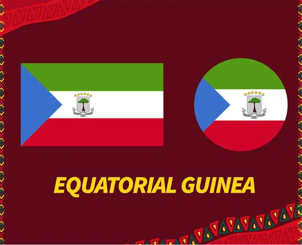 Kan Kamerun 2021 Ekvatorialguinea Flaggor Grupp Afrikanska Cup Fotboll Lag — Stock vektor