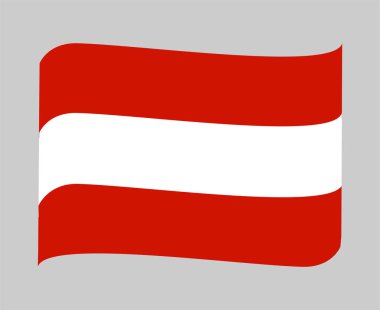 Avusturya Ulusal Avrupa Bayrağı Amblem Simgesi Simge Vektör Resimleri Soyut Tasarım Elemanı