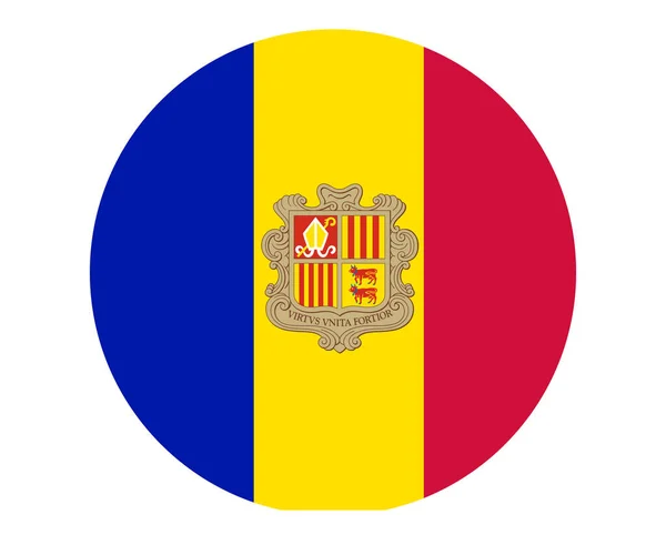 Andorra Bandeira National Europe Emblema Ícone Ilustração Vetor Elemento Design —  Vetores de Stock