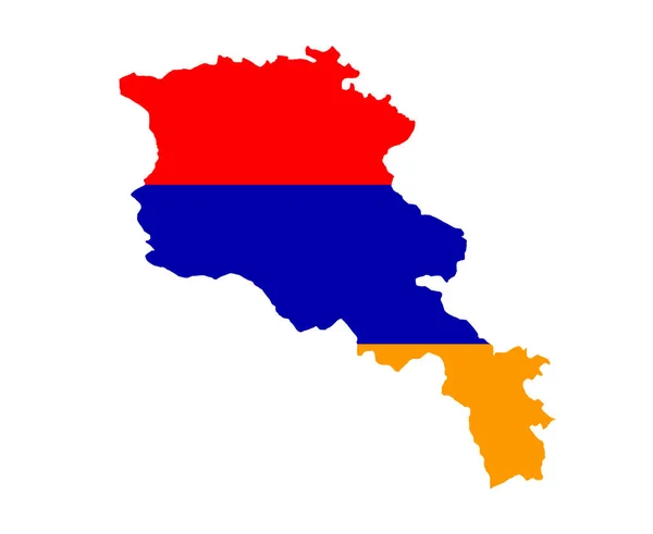 Armenien Flagge Nationales Europa Emblem Karte Ikone Vektor Illustration Abstraktes — Stockvektor