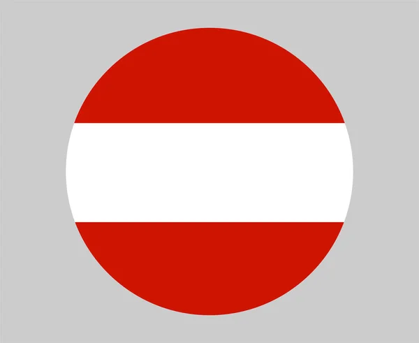 Austria Bandera National Europe Emblem Icono Vector Ilustración Elemento Diseño — Vector de stock