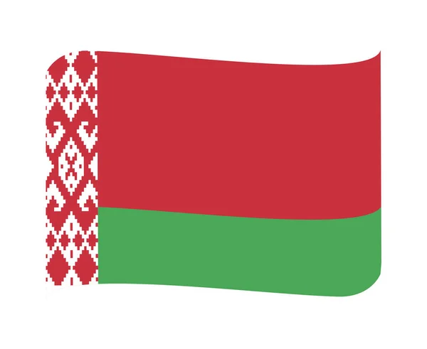 Belarus Flag National Europe Emblem Symbol Icon Vector Illustration Abstract — 스톡 벡터