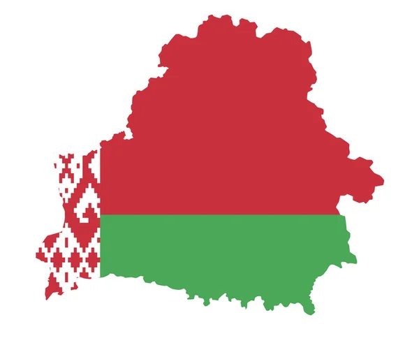 Weißrussland Flagge Nationales Europa Emblem Karte Ikone Vektor Illustration Abstraktes — Stockvektor
