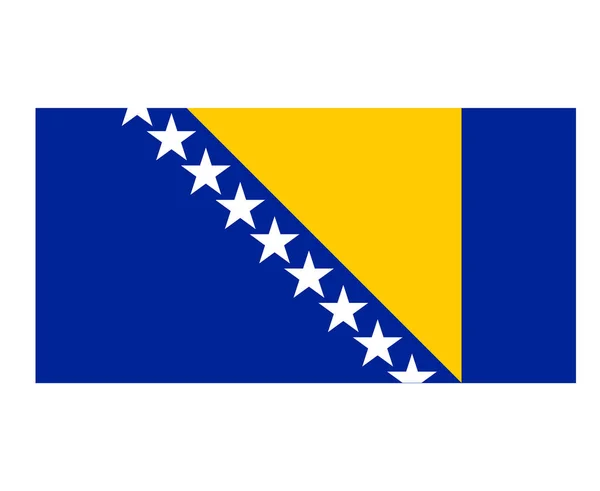 Bosznia Hercegovina Zászló Nemzeti Európa Embléma Szimbólum Ikon Vektor Illusztráció — Stock Vector