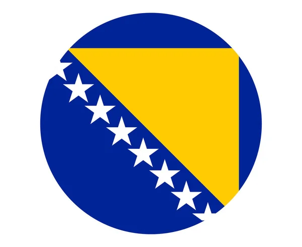 Bosnië Herzegovina Vlag Nationaal Europa Embleem Ikoon Vector Illustratie Abstract — Stockvector