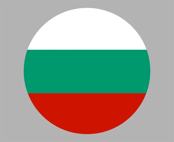 Bulgarien Flagge Nationales Europa Emblem Ikone Vektor Illustration Abstraktes Design — Stockvektor