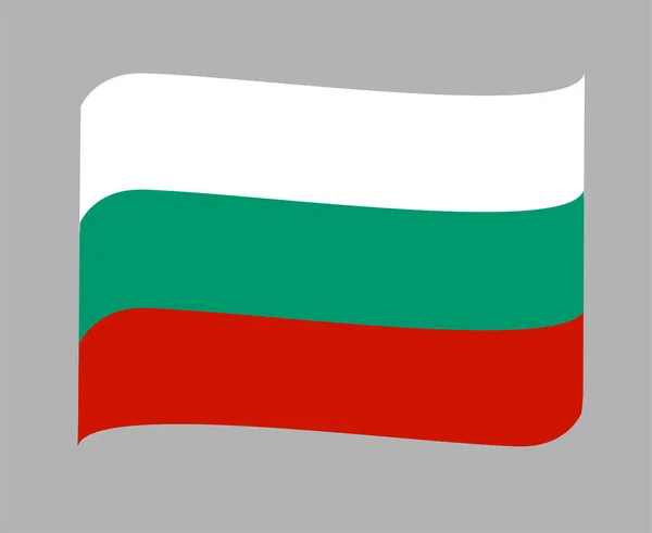 Bulgarien Flagge Nationales Europa Emblem Band Ikone Vektor Illustration Abstraktes — Stockvektor