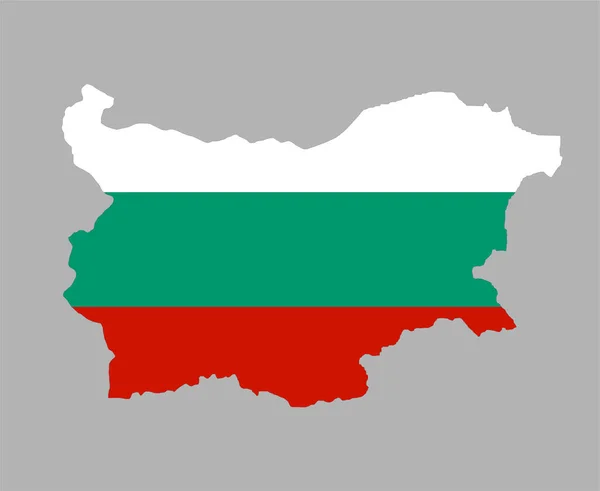 Bulgaristan Ulusal Avrupa Bayrağı Amblem Haritası Simge Vektör Llüstrasyonu Soyut — Stok Vektör