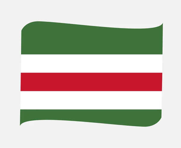 Bandeira República Chechena National Europe Emblem Ribbon Icon Ilustração Vetor —  Vetores de Stock