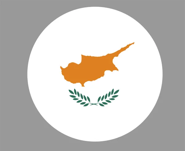 Chypre Drapeau Europe Nationale Emblème Icône Illustration Vectorielle Résumé Élément — Image vectorielle