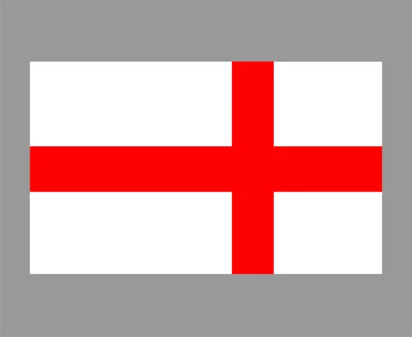Bandera Inglaterra Símbolo Emblema Europa Nacional Icono Vector Ilustración Elemento — Vector de stock