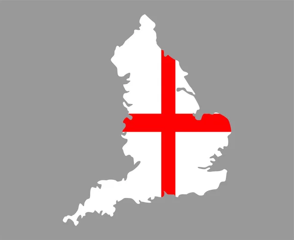 England Flagga Nationellt Europa Emblem Karta Ikon Vektor Illustration Abstrakt — Stock vektor