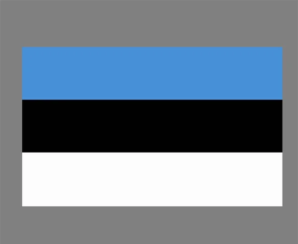 Estonia Bandera National Europe Emblem Symbol Icono Vector Ilustración Elemento — Vector de stock