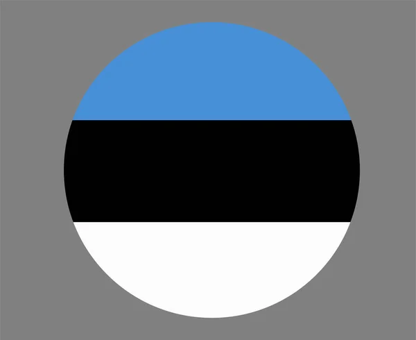 Estónia Bandeira National Europe Emblem Icon Vector Illustration Abstract Design —  Vetores de Stock