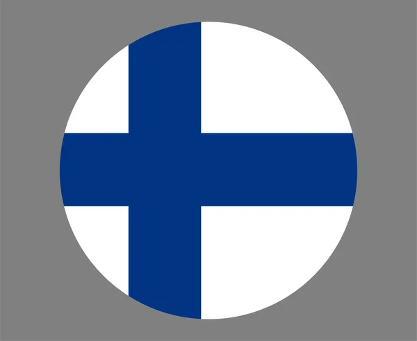 Finnland Flagge Nationales Europa Emblem Ikone Vektor Illustration Abstraktes Design — Stockvektor