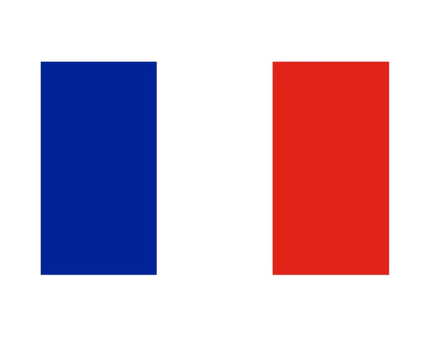 프랑스 Flag National Europe Emblem Symbol Icon Vector Illustration Abstract — 스톡 벡터