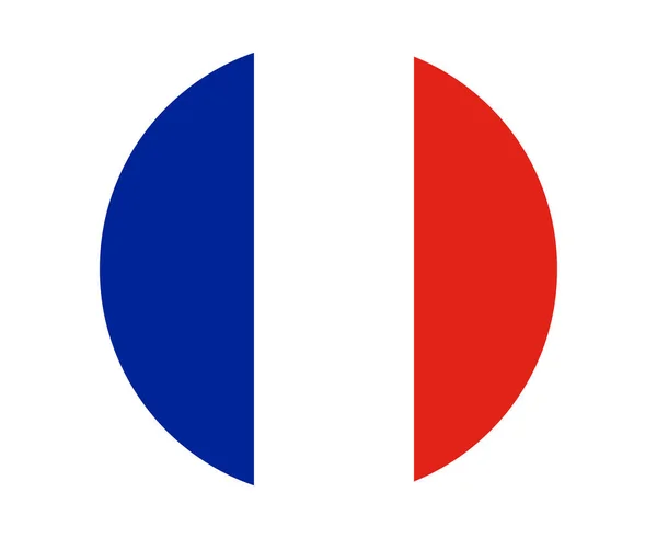 프랑스 Flag National Europe Emblem Icon Vector Illustration Abstract Design — 스톡 벡터