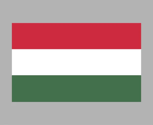 Maďarsko Vlajka Národní Evropa Symbol Symbol Ikona Vektor Ilustrace Abstraktní — Stockový vektor