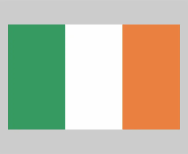 Ierland Vlag Nationaal Europa Embleem Symbool Ikoon Vector Illustratie Abstract — Stockvector