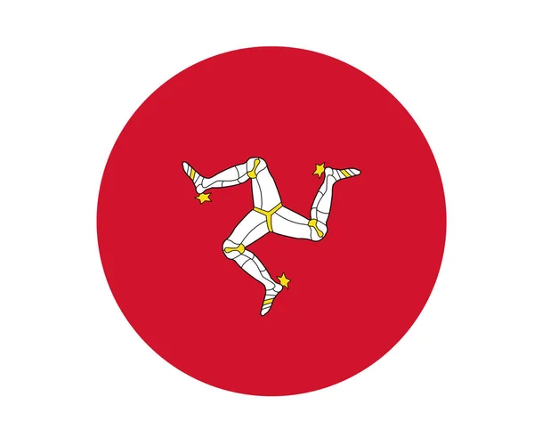 Isle Man Flagge Nationales Europa Emblem Ikone Vektor Illustration Abstraktes — Stockvektor
