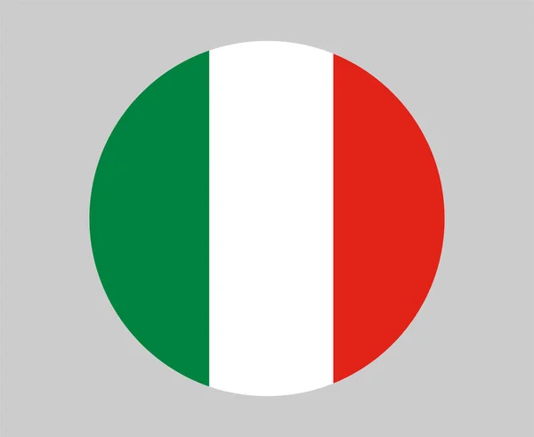 Italie Drapeau Europe Nationale Emblème Icône Illustration Vectorielle Résumé Élément — Image vectorielle