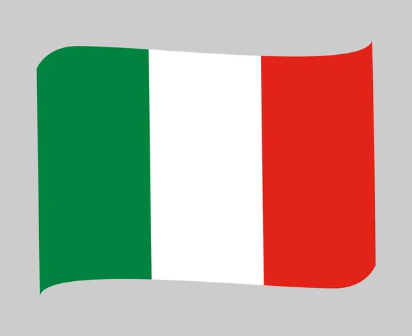 Italië Vlag Nationaal Europa Embleem Kaart Pictogram Vector Illustratie Abstract — Stockvector