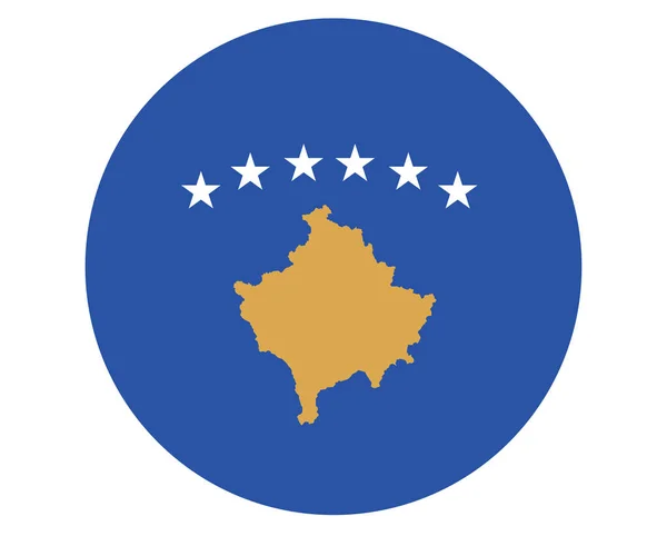 Σημαία Κοσσυφοπεδίου Εθνική Ευρώπη Έμβλημα Εικονίδιο Διάνυσμα Εικονογράφηση Αφηρημένο Στοιχείο — Διανυσματικό Αρχείο