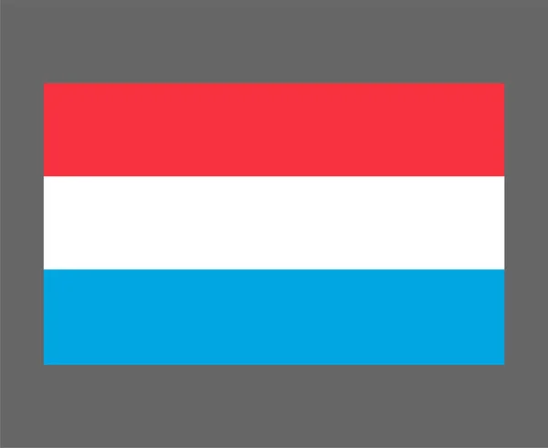 Bandeira Luxemburgo National Europe Emblem Symbol Icon Vector Illustration Abstract — Vetor de Stock