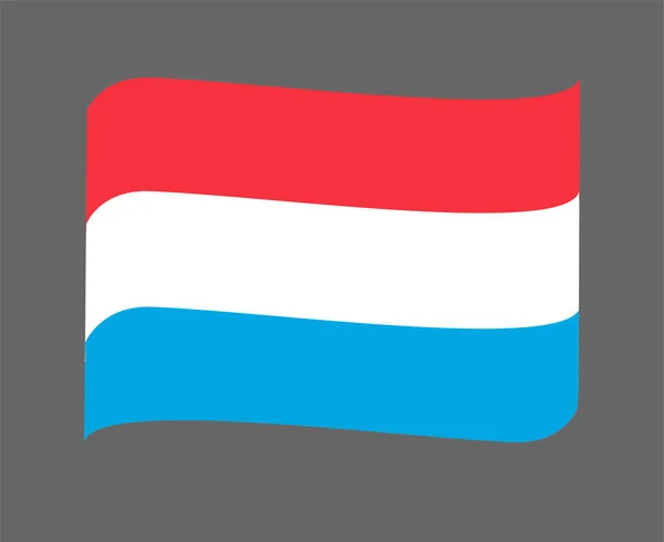 Σημαία Λουξεμβούργου Εθνική Ευρώπη Έμβλημα Κορδέλα Εικονίδιο Διάνυσμα Εικονογράφηση Αφηρημένη — Διανυσματικό Αρχείο