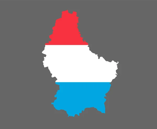Bandera Luxemburgo Mapa Del Emblema Europa Nacional Icono Vector Ilustración — Vector de stock