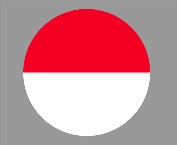 Bandeira Mônaco National Europe Emblema Ícone Ilustração Vetor Elemento Design — Vetor de Stock