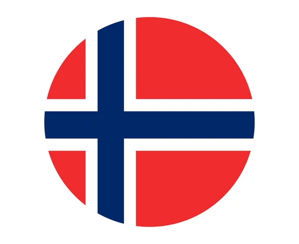 Флаг Норвегии Эмблема Европы Эмблема Векторная Иллюстрация Абстрактный Дизайн Элемент — стоковый вектор