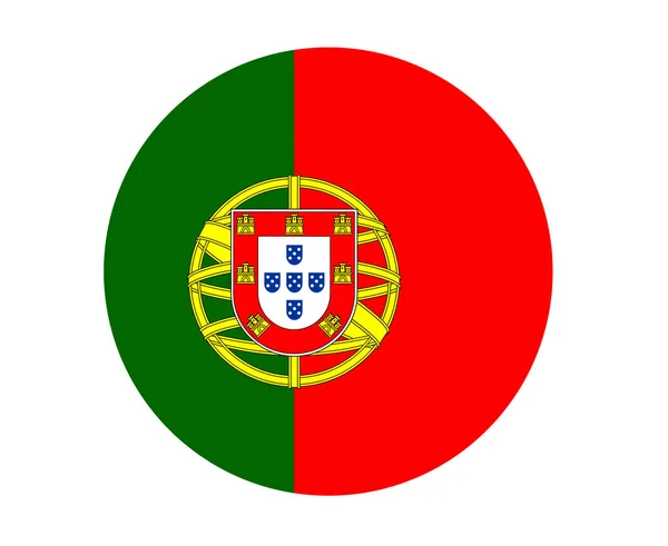 ポルトガル国旗国立ヨーロッパエンブレムアイコンベクトルイラストアブストラクトデザイン要素 — ストックベクタ