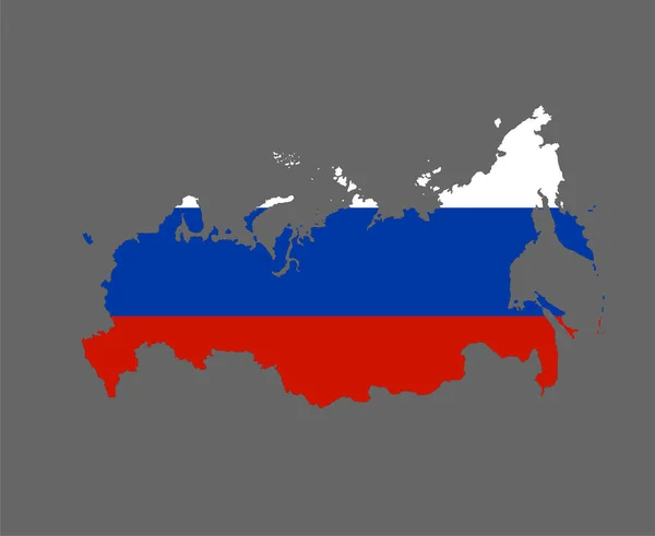 Russia Bandiera Europa Nazionale Emblema Mappa Icona Vettoriale Illustrazione Elemento — Vettoriale Stock