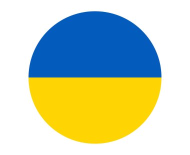 Ukrayna Bayrağı Ulusal Avrupa Amblem Simgesi Vektör İllüstrasyon Soyut Tasarım Elemanı