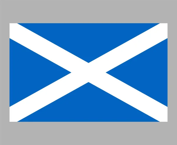 Scotland Flag National Europe Emblem Symbol Icon Vector Illustration Abstract — Stock Vector