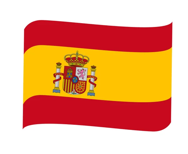 Spanien Flagga Nationellt Europa Emblem Band Ikon Vektor Illustration Abstrakt — Stock vektor