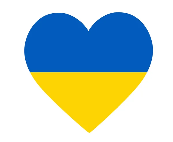 乌克兰国旗欧洲国徽心形图标矢量图解摘要设计元素 — 图库矢量图片