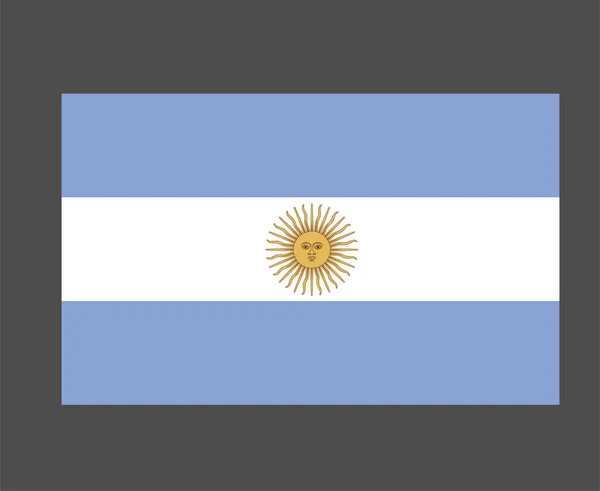 Argentina Flagga Nationellt Europa Emblem Symbol Ikon Vektor Illustration Abstrakt — Stock vektor