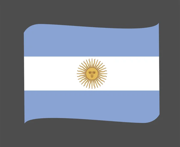 Argentina Flag National Europe Emblem Ribbon Icon Vector Illustration Abstract — Stockový vektor