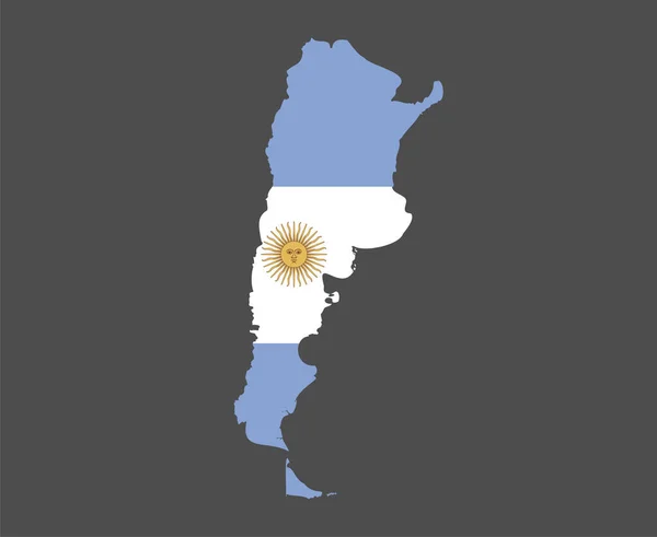 Bandera Argentina Mapa Del Emblema Europa Nacional Icono Vector Ilustración — Archivo Imágenes Vectoriales