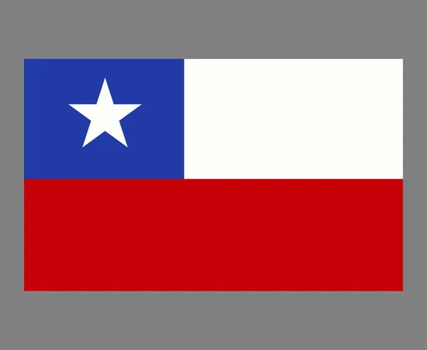 Şili Bayrağı Ulusal Avrupa Sembol Simgesi Simgesi Vektör Llüstrasyonu Soyut — Stok Vektör
