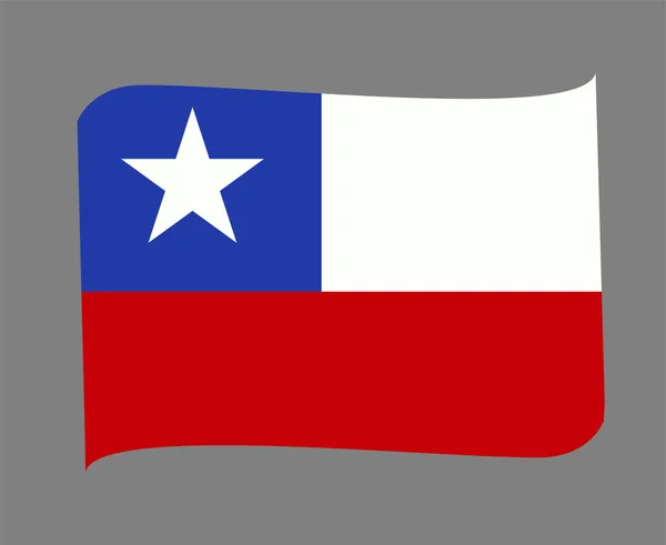 Bandera Chile Emblema Europa Nacional Cinta Icono Vector Ilustración Elemento — Archivo Imágenes Vectoriales