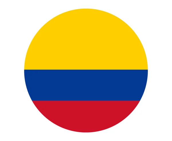 Colombia Bandera National Europe Emblema Icono Vector Ilustración Elemento Diseño — Archivo Imágenes Vectoriales