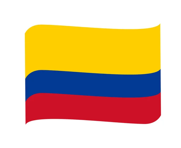 Bandera Colombia Emblema Europa Nacional Cinta Icono Vector Ilustración Elemento — Archivo Imágenes Vectoriales
