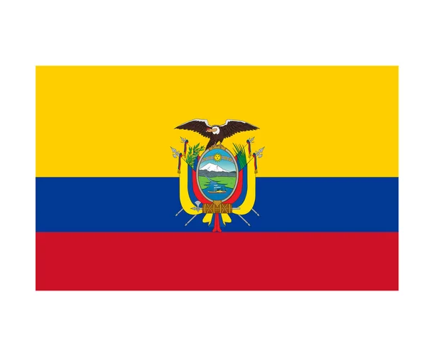 Bandera Ecuador Símbolo Emblema Europa Nacional Icono Vector Ilustración Elemento — Archivo Imágenes Vectoriales