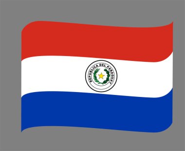Paraguay Ulusal Avrupa Bayrağı Amblem Simgesi Simgesi Vektör Resimleri Soyut Tasarım Elemanı
